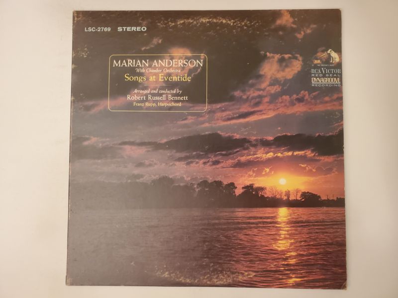 Marian Anderson Songs at Eventide vinyl record